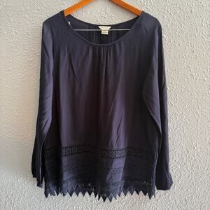 Ariat Womens Lace Trim Blouse Size Medium